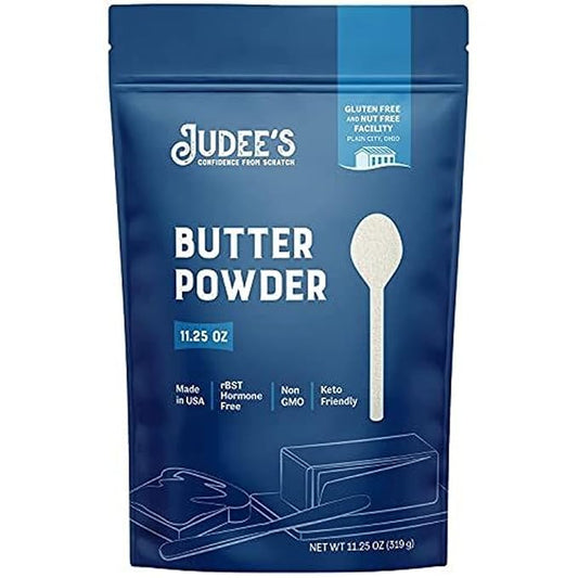 Judee's Gluten Free Butter Powder - Versatile Cooking & Baking Butter Powder - Gluten-Free & Keto-Friendly Formula - 11.25 Ounce, Pack of 1