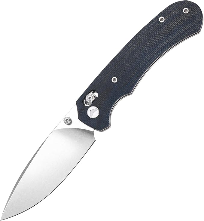 Folding Knife,Pocket Knife,3.31??154CM Blade,Erogonomic Canvas Micarta Handle,Survival Camping Knife with Pocket Clip,EDC Knife for Camping, Hunting, Hiking, Survival,Blue