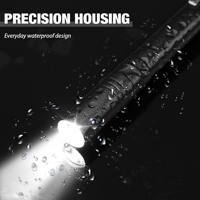 15 Pack Mini Pen Flashlights Bulk LED Pen Lights Aluminum Pocket Flashlights with Clips Small Handheld Torches Gifts for Camping Hiking Emergency Outdoor (Black)