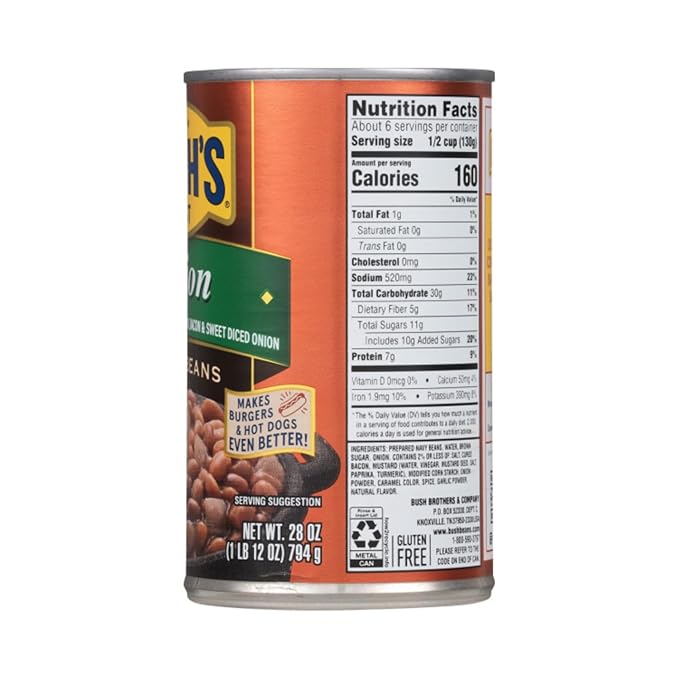 Bush's Best Baked Beans, Homey Onion Harmony Duo, 3 Homestyle Baked (28 Oz), 3 Onion Baked Beans (28oz), (Variety Pack)
