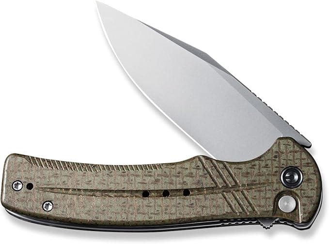 CIVIVI Folding Pocket Knife,Cogent Knife 14C28N Blade Green Micarta Handle for EDC C20038D-5