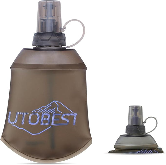 Soft Flask, 1 Pack Flexible TPU Hydration Water Bottle, Collapsible for Running, Hiking, Cycling, Climbing, and Marathon