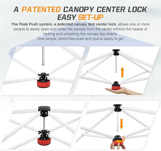 EAGLE PEAK Pop Up Canopy Tent with Wheeled Carry Bag, 8 Stakes, 4 Ropes, Easy Set Up Tent Canopy, 8x8 ft, Pink