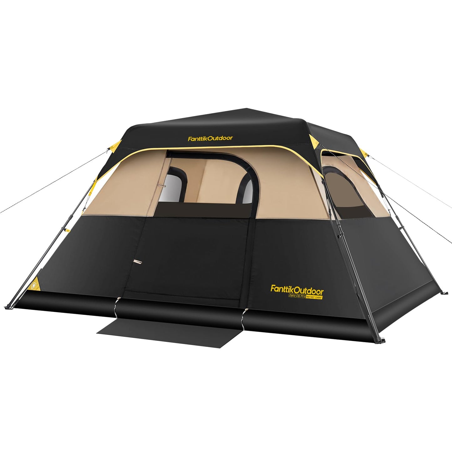 FanttikOutdoor Zeta C6 Pro 6 Person Tent for Camping Setup in 60s (Khaki)