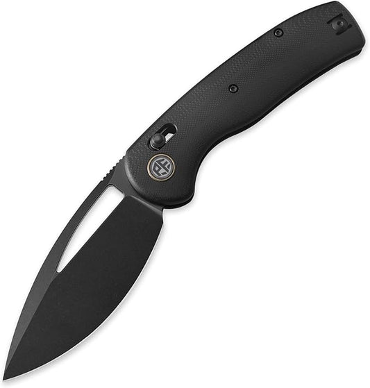 Petrified fish PFP13 Viper Folding Knife,3.5" K110 Steel Black Stonewashed Blade G10 Handle Pocket Knife for Camping EDC Outdoor (Black Black Stonewashed)