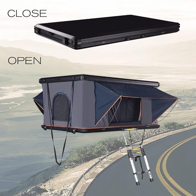 Premium Hard Shell Rooftop Tent for Camping SUVs - Waterproof, Spacious Truck Tent