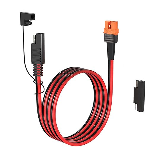 10AWG XT60i to SAE Adapter Extension Cable with SAE Polarity Reverse Adapter for Portable Power Station Solar Panel Solar Generator(6FT)