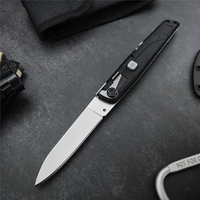 7.8" Folding Knife 440C Stainless Steel Blade ABS Handle Pocket Knife Outdoor Portable Knives Camping EDC Hiking Fishing Tools