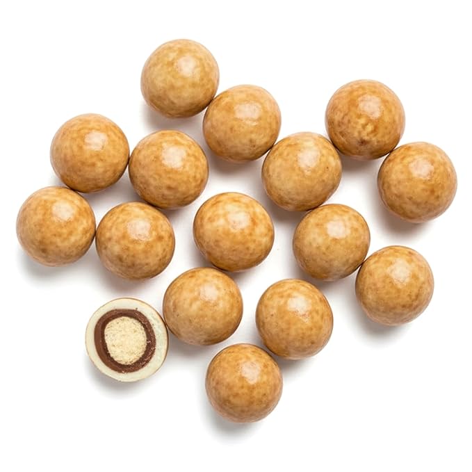 NY Spice Shop Ultimate Malted Chocolate Malt Balls Party Decorations - 8 Ounce Malted Milk Balls Candy Birthday Gifts - Chocolate Malted Milk Ball - Dark Chocolate Malt Ball Holiday Snacks