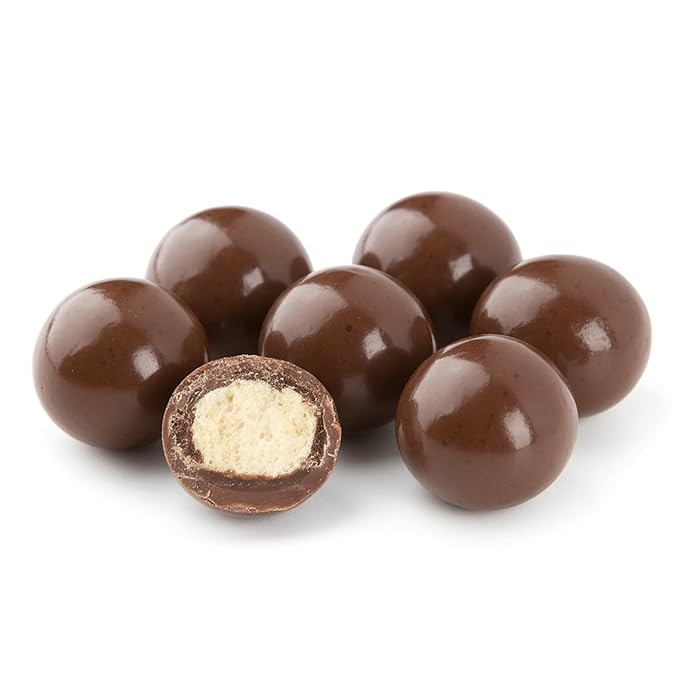 NY Spice Shop Maple Chocolate Malt Balls Party Decorations - 1 Pound Malted Milk Ball Candy Birthday Gifts - Chocolate Malted Milk Ball - Dark Chocolate Malt Balls Holiday Snacks