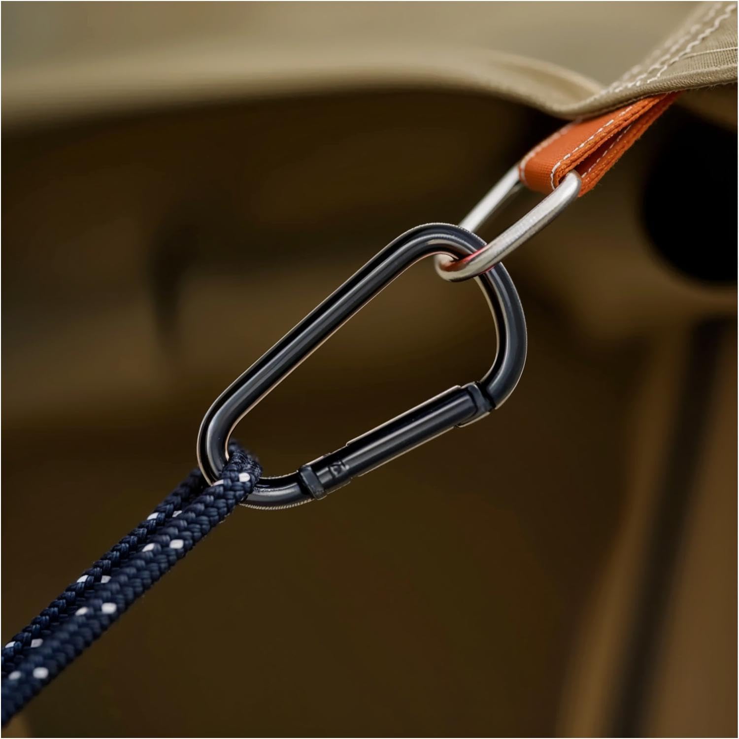 Small Carabiner Clip 6PCS Black Carabiner Keychain Mini 2 inch Large 3 inch Heavy Duty Caribeaner