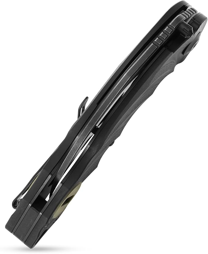 Sitivien ST160 Pocket Folding Knife,K110 Steel Blade with G10 Handle EDC Tool Knife for Outdoor Camping,Hiking,Fishing(Green)