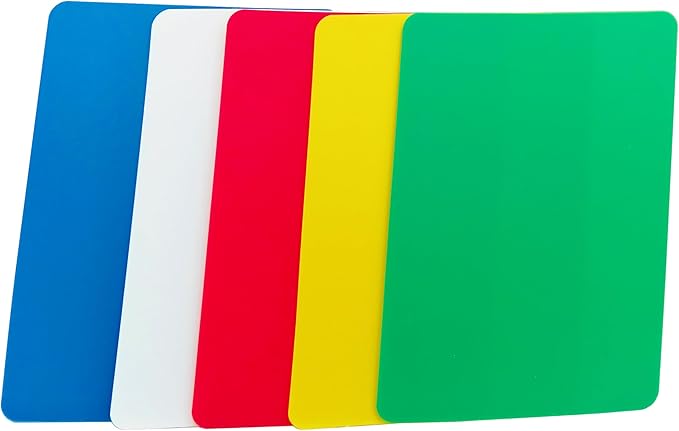XANADU 15 Pack Plastic Poker Cut Cards Poker Size Casino Deck Cutting Cards with Smooth & Matte Sides – 5 Assorted Colors