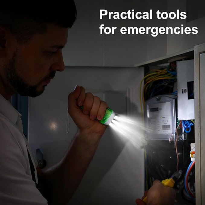 48 Pcs Hand Crank Flashlight No Battery Required Torch Light Manual Press Flashlight 3 LED Squeeze Torch Light for Shoeboxes Camping Hiking(Green, Gray, Blue, Red)