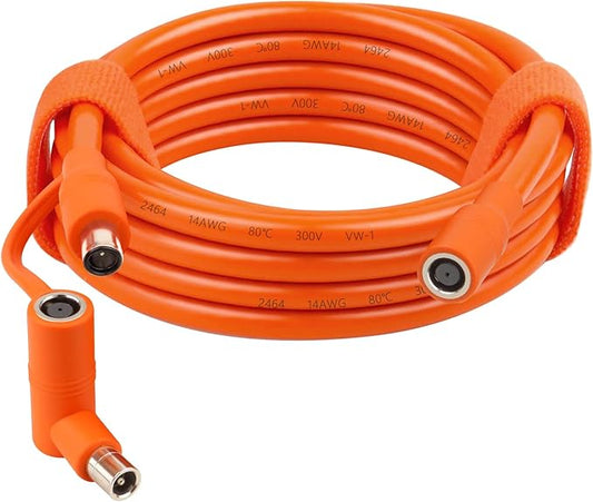 14AWG DC 8mm Extension Cable for Solar Panel 10FT,DC7909 Solar Panel Cable Female to Male with DC8020 Male Adapter Compatible with Aker,GZ Yeti,BLUETT,Jackery Portable Power Station - 10 Foot