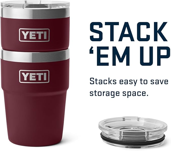 YETI Rambler 16 oz Stackable Tumbler, Vacuum Insulated, Stainless Steel with MagSlider Lid