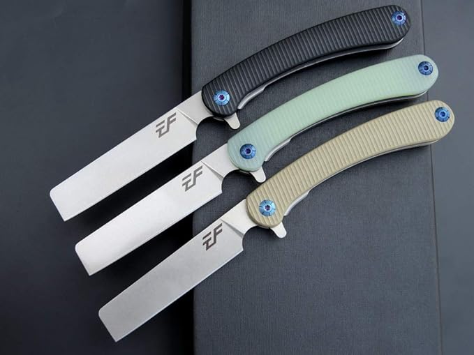 Eafengrow EF939 Folding Pocket Knife with D2 Steel Blade G10 Handle; EDC Pocket Folding Knife for Camping Survival and Outdoor (Desert)