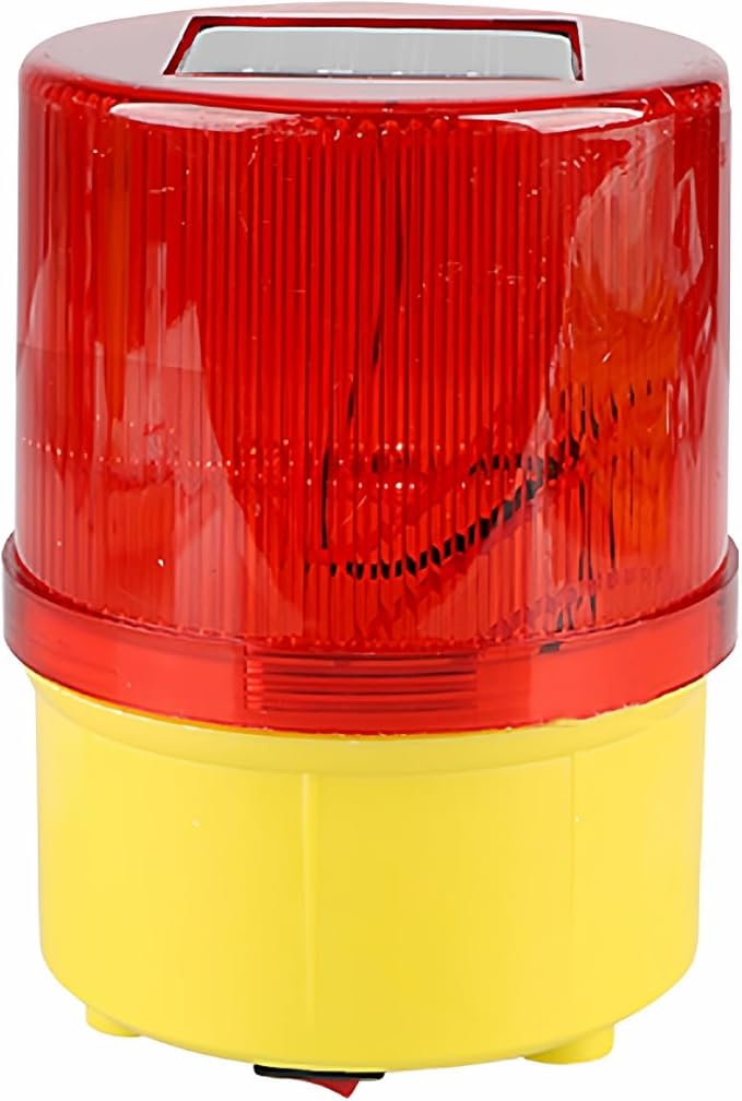 Solar Strobe Warning Light: Magnetic Base Flashing CHKL Super Bright Automatically Turn On Waterproof for Construction Traffic Factory