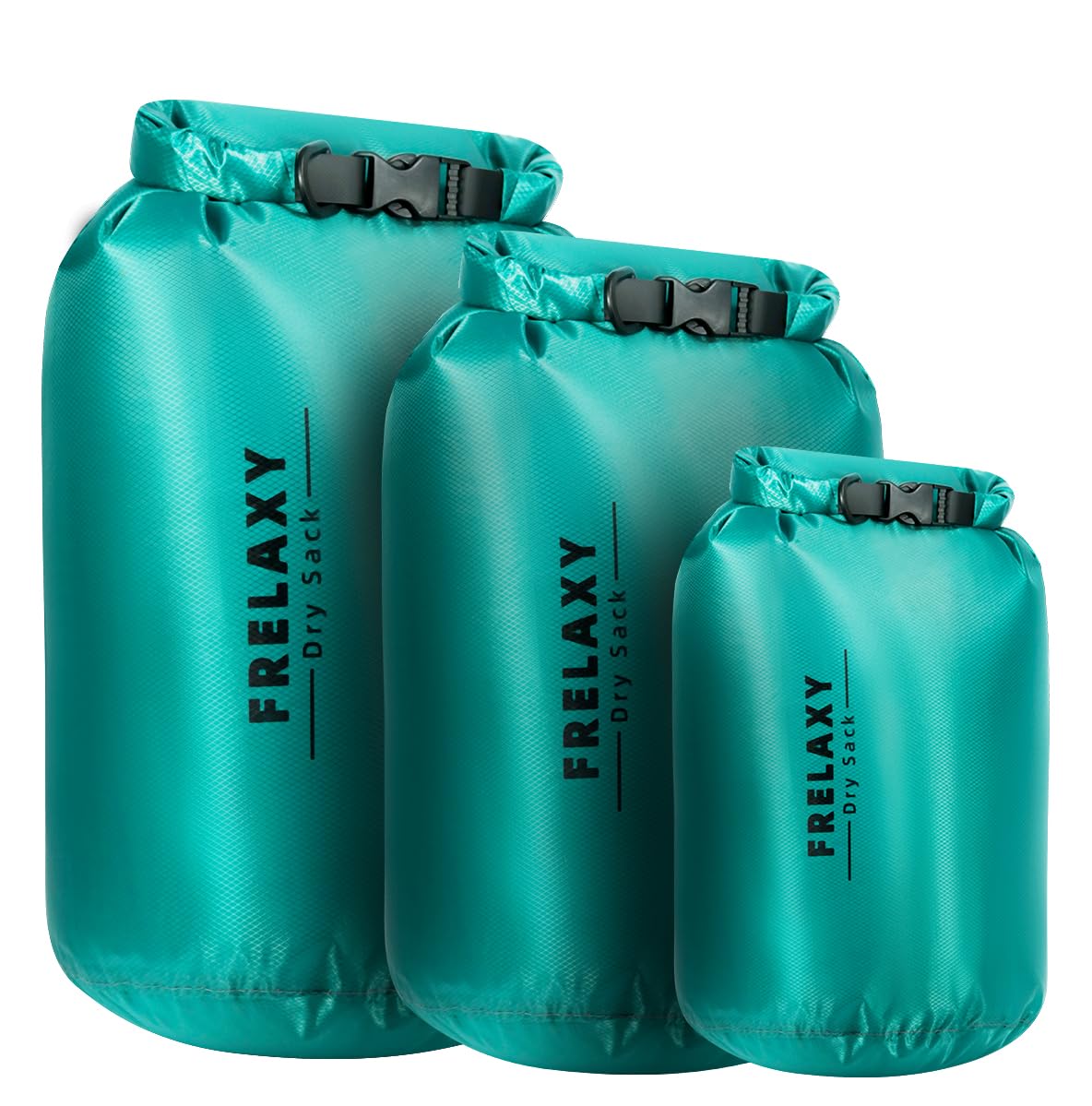 Frelaxy Waterproof Dry Bag 3 Pack, Lightweight Ripstop Dry Sack Set