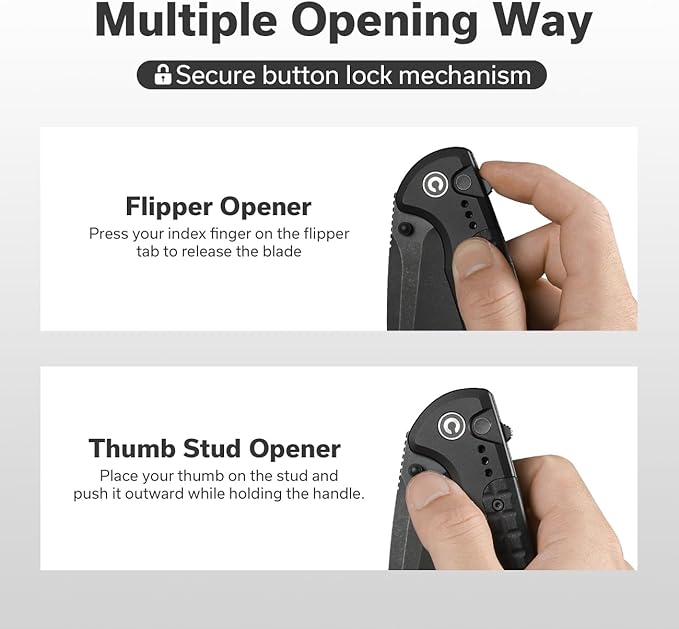 CIVIVI Folding Pocket Knife, Sentinel Strike II Utility Knife with Glass Breaker, 3.7" Nitro-V Blade Aluminum Handle, EDC Knife for Outdoor Survival Hunting Hiking Camping C22025D-1, Black