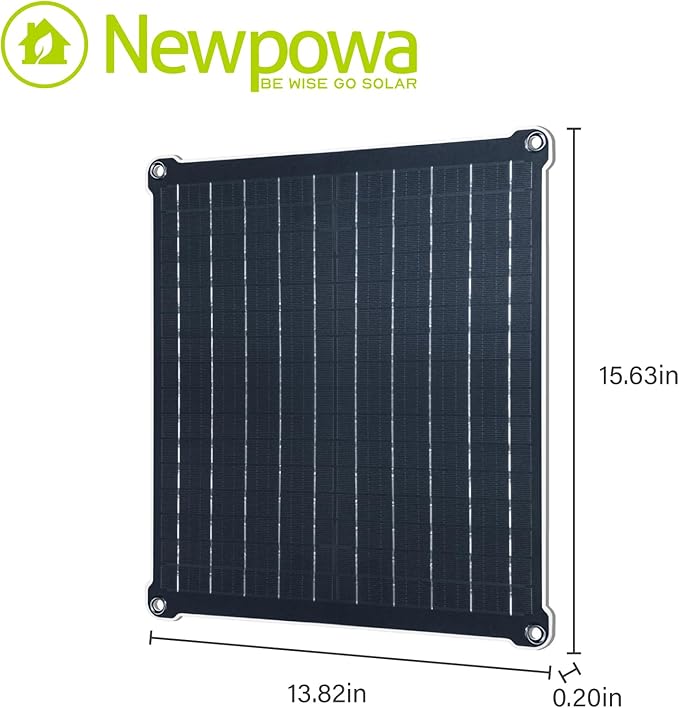 Newpowa 20 Watt Solar Car Battery Charger Maintainer 20W 12V Waterproof Solar Trickle Charger for Motorcycle Car Boat Marine RV