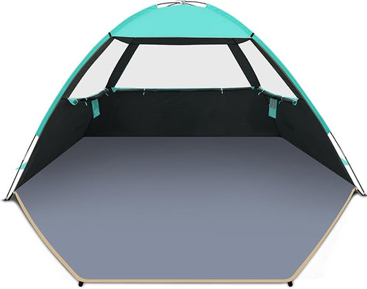 Gorich Beach Tent Sun Shelter for 3/4-5/6-7/8-10 Person with UPF 50ï¼?UV Protection, Lightweight & Easy Setup Beach Shade Canopy, Portable Beach Shade Tent Beach Cabana