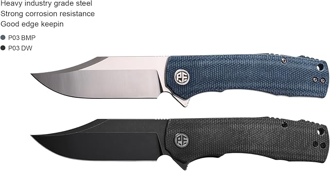 Petrified fish PFP03 Victor,3.58" K110 Satin Blade,140g Micarta Handel Flipper Liner lock Folding knife (Green Dark Stonewashed)