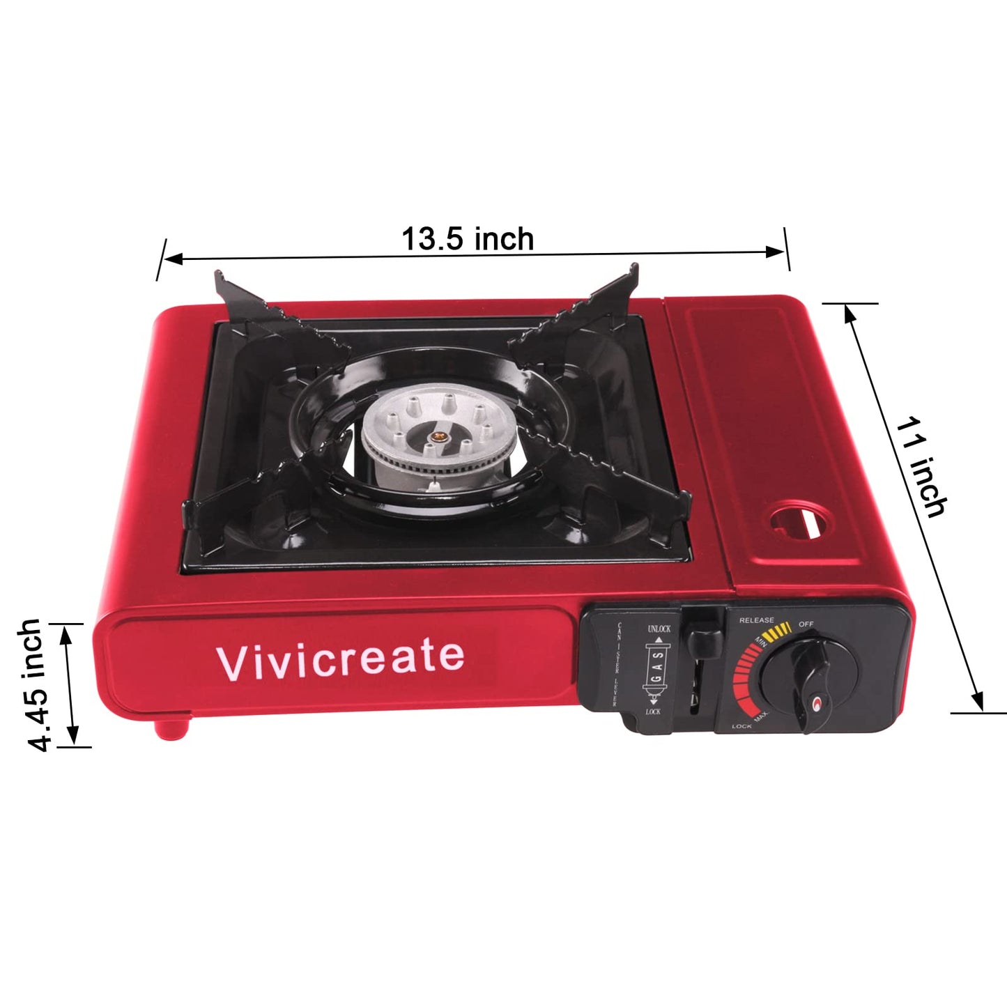 Vivicreate Portable Butane Stove 8500 BTU, Butane Stove with Auto Ignition for Camping, Lightweight