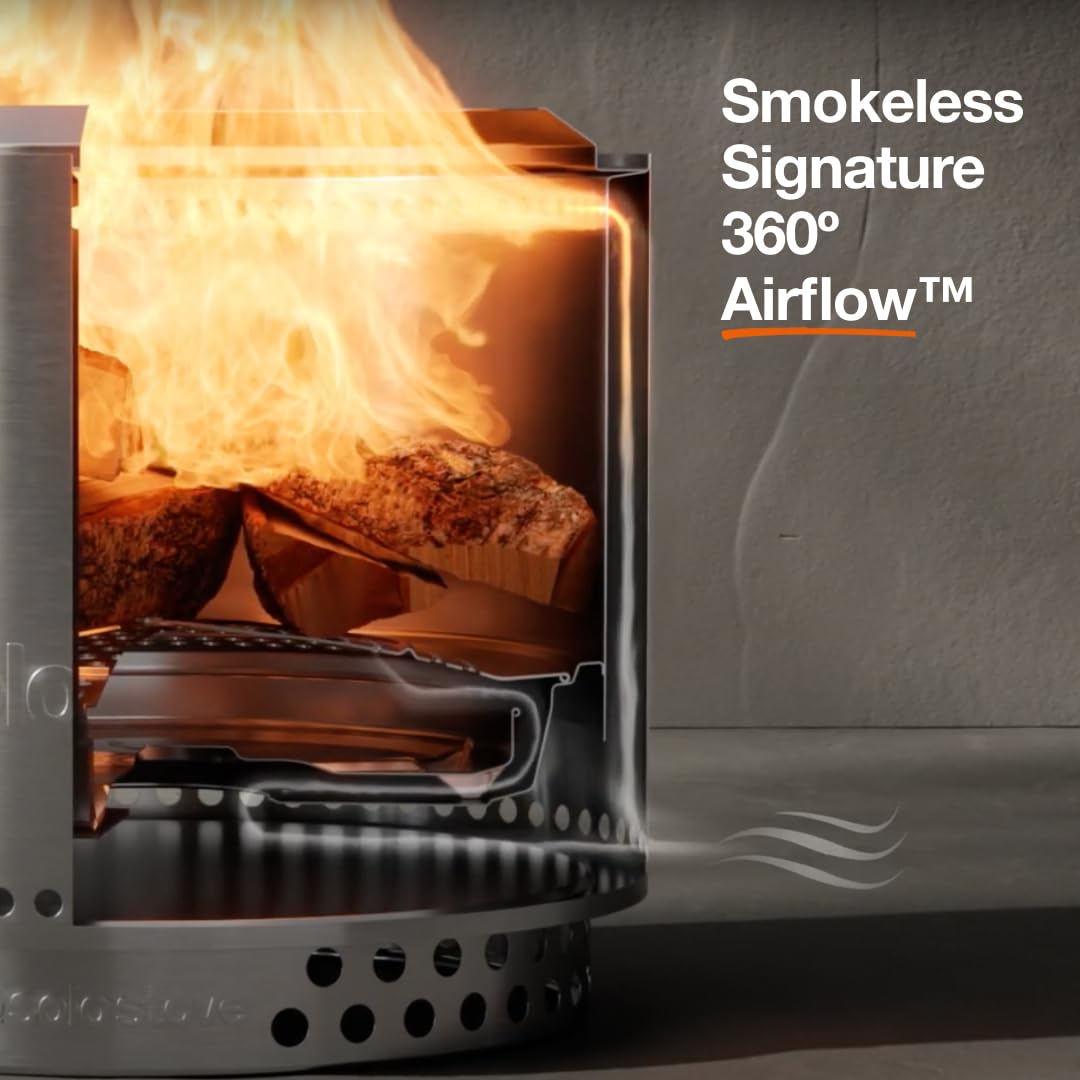 Solo Stove Bonfire with Stand | 19.5" Smokeless Fire Pit, Removable Ash Pan | Portable Stainless