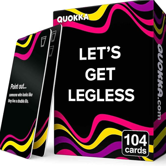 QUOKKA Card Games for Adults Let?™s Get Legless ??Adult Games for Party Game Night - Hilarious Challenge with 104 Tasks for Fun Parties and Board Games Night - Easy Rules - Replayable Fun