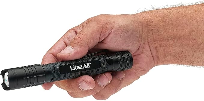 LitezAll 280 Lumen Tactical Flashlight, Compact LED Pocket Flashlight for Everyday Carry, Battery Powered EDC Light for Work, Outdoor, Emergency, and Home Use ??Easy Operation