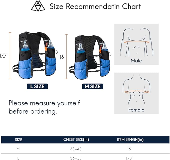Haimont Running Hydration Vest, 5L Lightweight Runner Vest Pack for Women Men, Trail Running