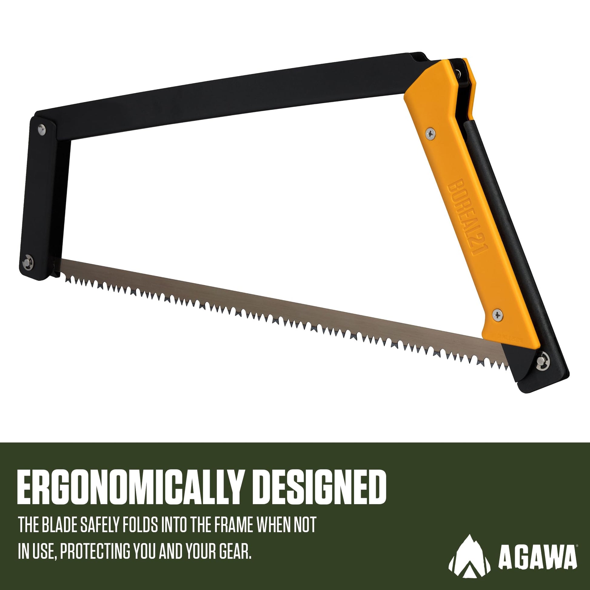 AGAWA - BOREAL21-21 Inch Folding Saw with All-Purpose Saw Blade - Camping Gear For Hiking, Fishing