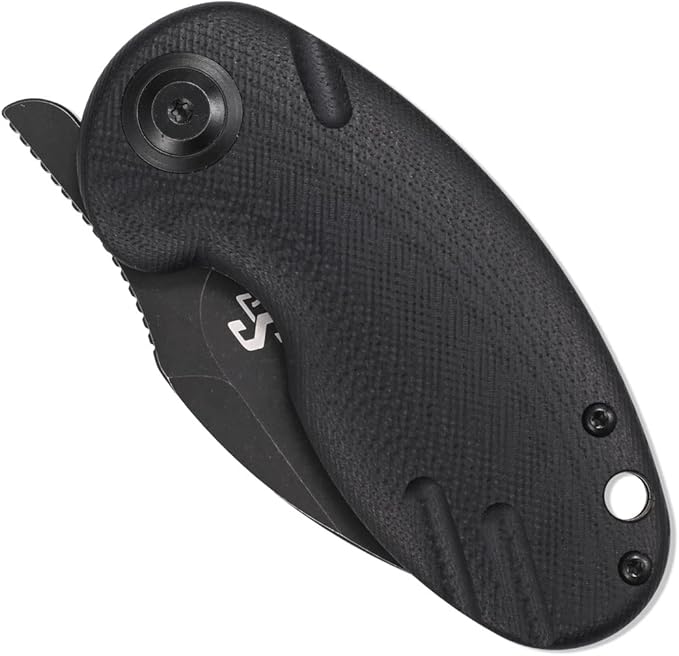 Sitivien ST153 Pocket Folding Knife,Sandvik 14C28N Black Stonewashed Blade with G10 Handle,Chinese Zodiac Series EDC Tool Knifes Utility Knife for Camping Hunting Survival Hiking(Black) … …