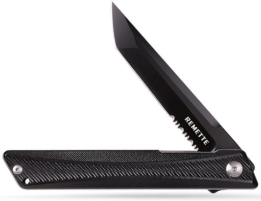 Pocket Knife GD22K, Flipper Open D2 Steel Tanto Folding knife with Durable G10 Handle,Men Women Everyday Carry EDC Knife,Sharp Camping Hiking Daily Work Knives