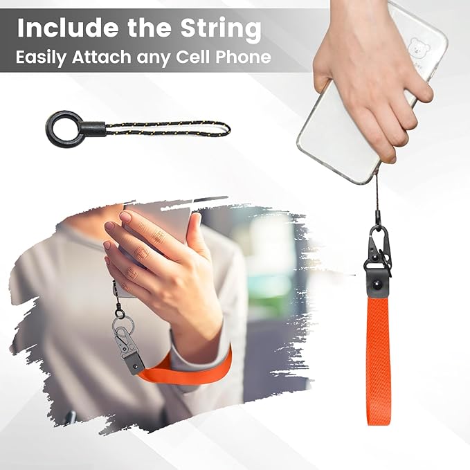 ABLAZE Wristlet Strap for Keys, Hand Wristlet Lanyard Durable Key Chain Lanyard for Men and Women (Orange)