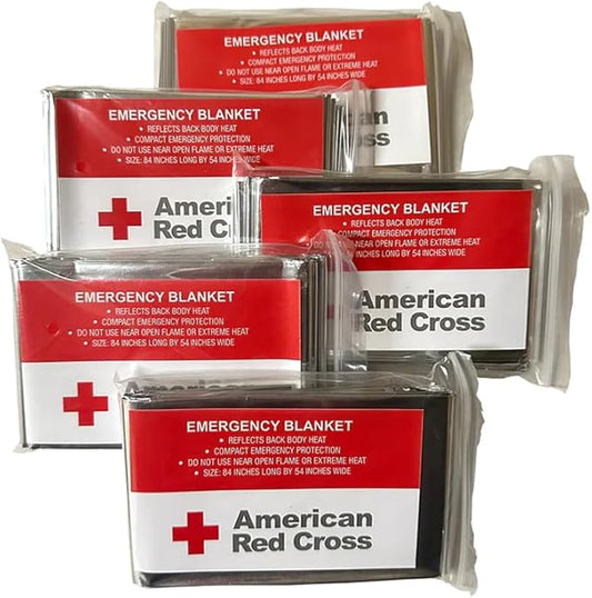 Officially Licensed Product Emergency Reflective Blankets, 5 Pack, Body Warmer Survival Blanket, 52??W x 84??L