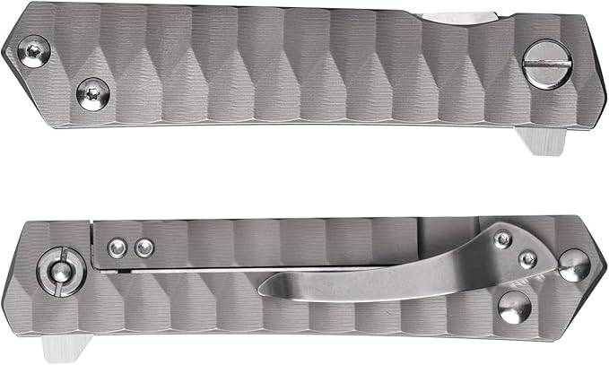 BGT 3.4 Inches Tanto Tactical Folding Knife TC4 Titanium Handle