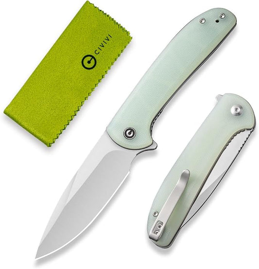 CIVIVI Primitrox Folding Knife for EDC, Flipper Pocket Knife with 3.48" Nitro-V Blade G10 Handle for Everyday Carry C23005A-1