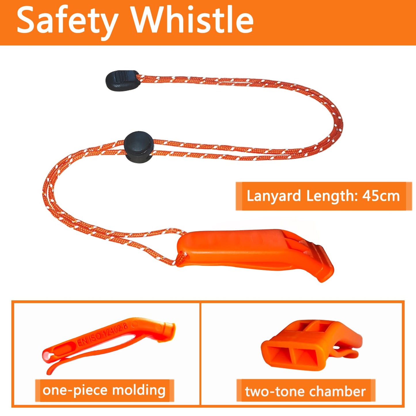 Amzonly Emergency Whistle, 120db Safety Whistle Survival Shrill Loud for Camping Hiking Hunting