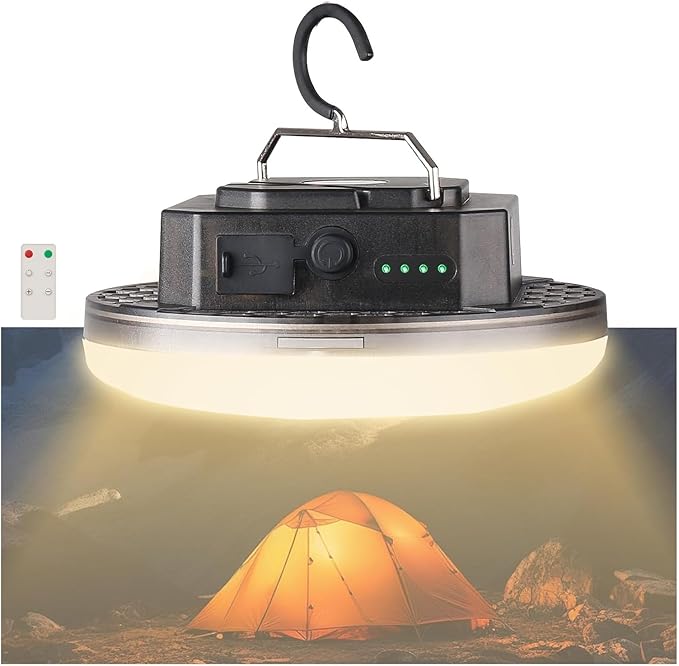 12000mAh 4000LM Camping Lights 3 Color Lighting Modes Bright Rechargeable LED Lamp 40W Hanging Tent Lights IPX5 Waterproof,Magnet,Power Failure Emergency Survival Kits & Christmas Day Gift