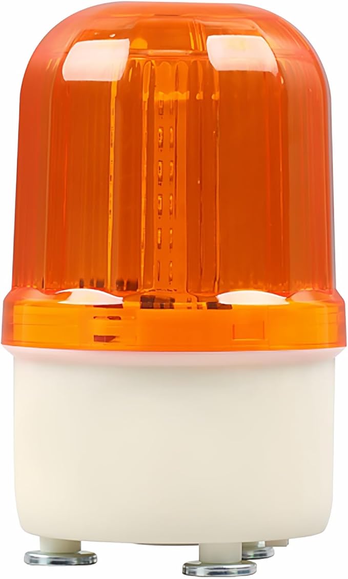 LED Beacon Light, Magnetic Strobe Warning Battery Flashing Lights with 110dB Alarm Sound Light for Site, Road Construction Rotating Safety Warning, Yellow 380V