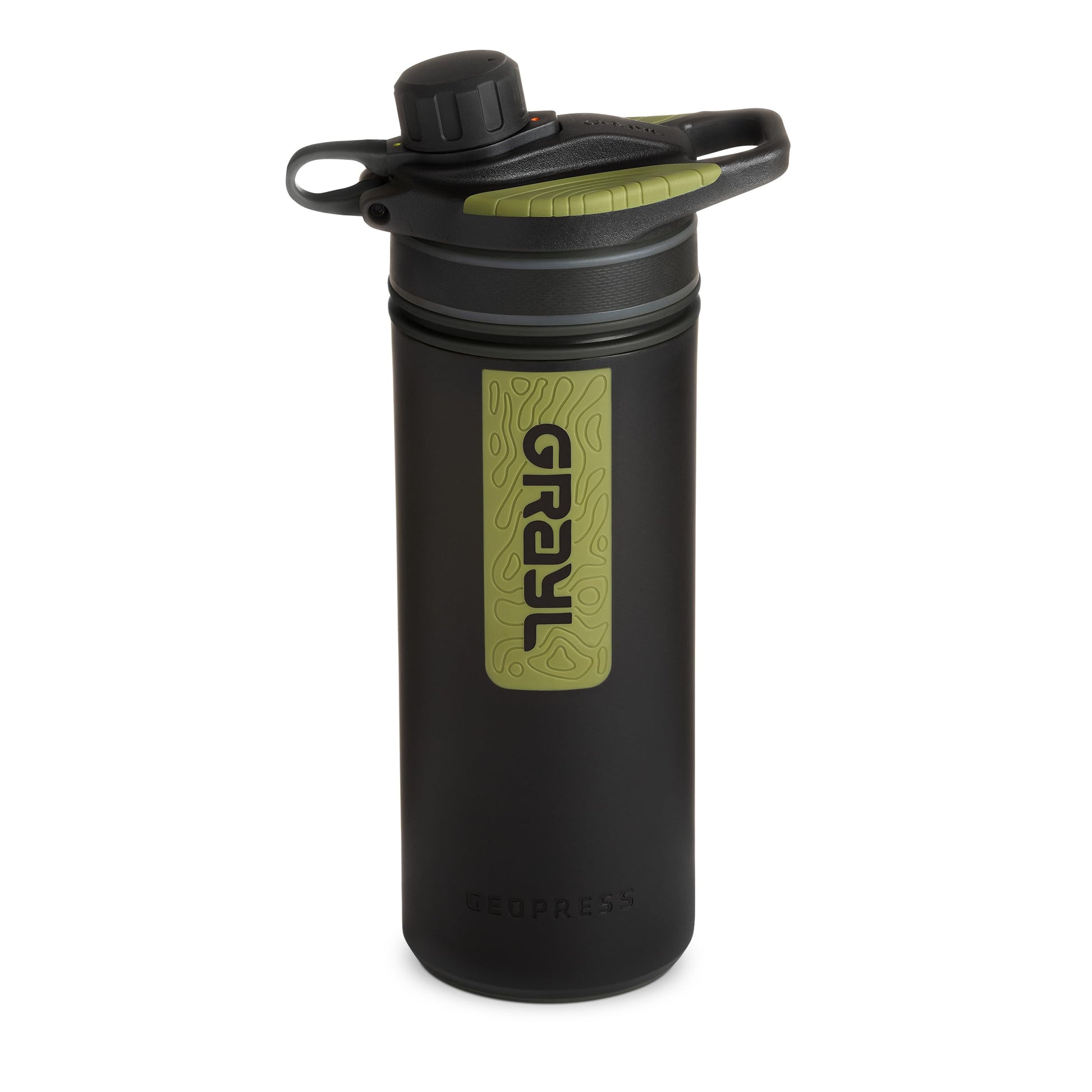 GRAYL GeoPress 24 oz Water Purifier & Water Filter Bottle, Black Camo