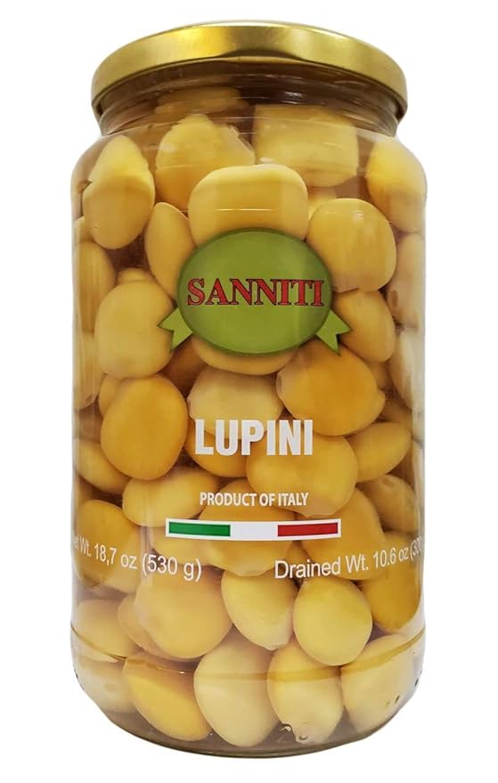 Sanniti Italian Lupini Beans Jar, 18.7 oz (Pack of 1)