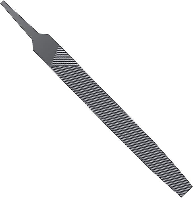 6-inch Flat Medium Cut File Double Cut Teeth High Carbon Steel Hand File Single Cut Hardened Without Handle Ideal for Wood, Metal, Plastic
