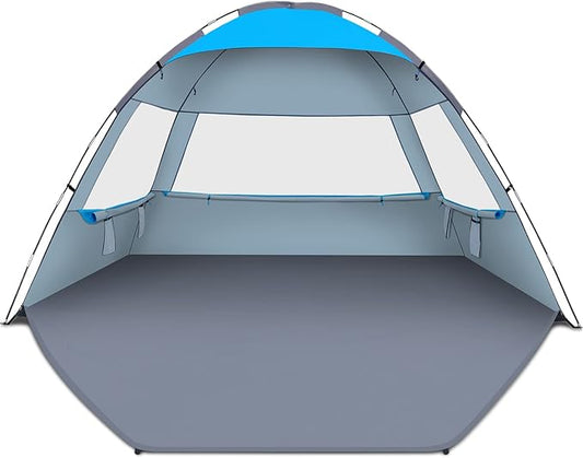 Gorich Beach Tent Sun Shelter for 3/4-5/6-7/8-10 Person with UPF 50ï¼?UV Protection, Lightweight & Easy Setup Beach Shade Canopy, Portable Beach Shade Tent Beach Cabana
