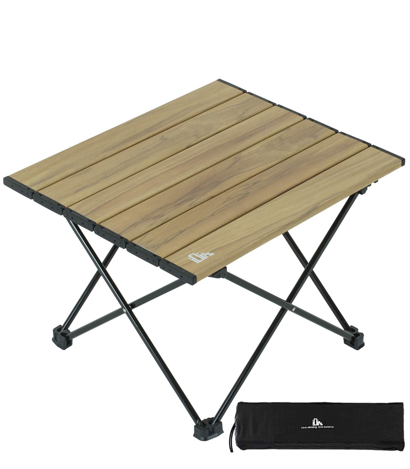 iClimb Ultralight Compact Camping Folding Table (Nature- S)