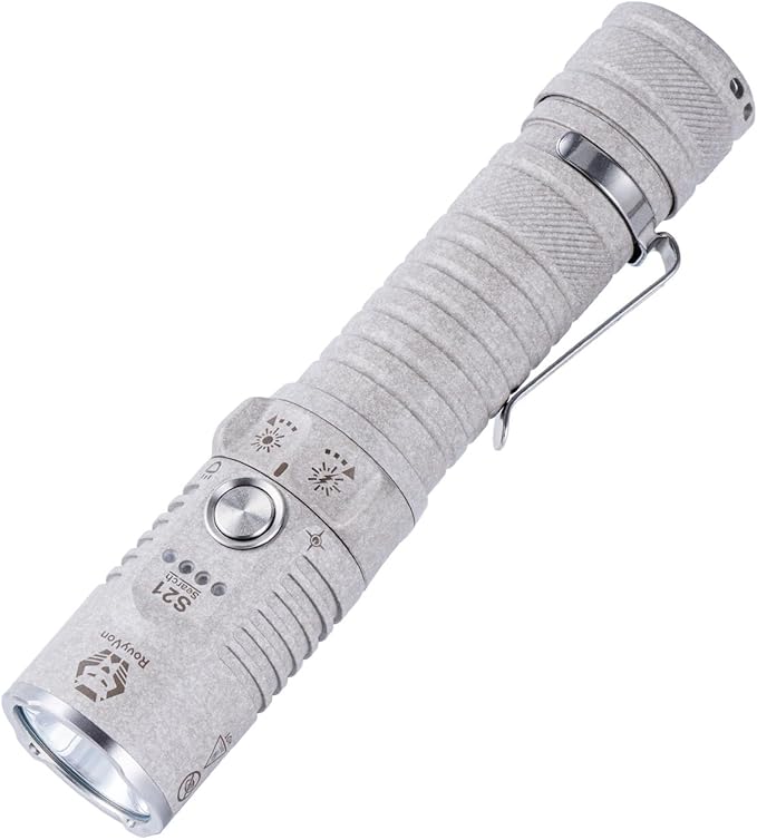 RovyVon S21 High Lumen Rechargeable Bright Flashlight 3000 Lumen,400M Long Throw Searchlight with Easy Use Mechanical Ratary Switch,Magnetic Base,IPX8 Waterproof for Home,Hunting,Searching,Rescue