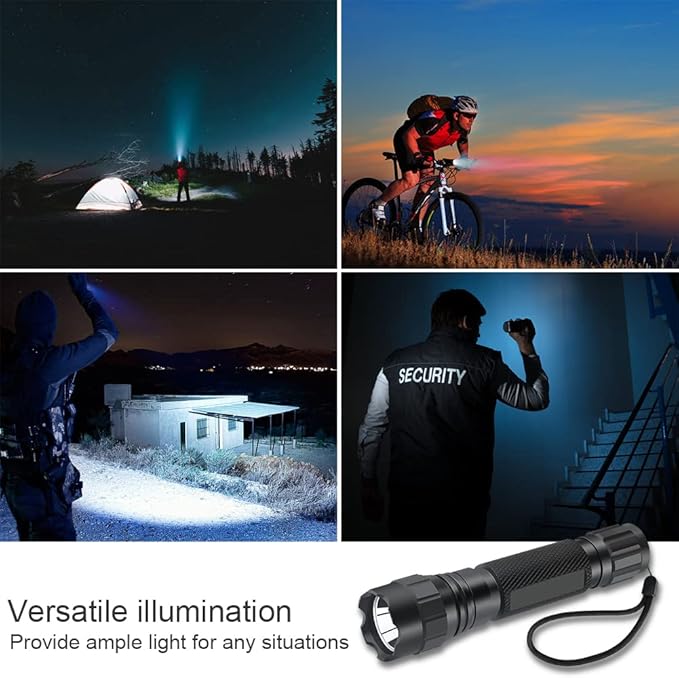 Feyachi LED Flashlights Rechargeable Tactical Flashlight 1200 Lumen FL21-MB Flash Light Waterproof Emergency Camping Home Hiking
