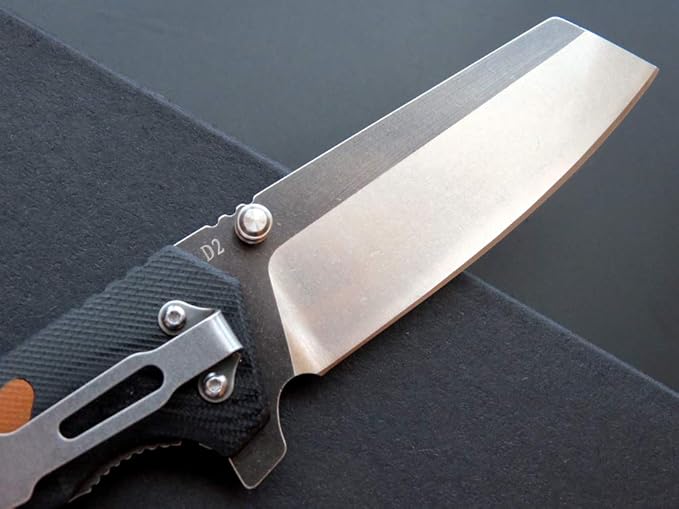 Eafengrow EF68 Folding Knife D2 Blade and G10 Handle with Clip Ball Bearing Everyday Carry Tool for Outdoor Rescue Survival (EF68-brown)